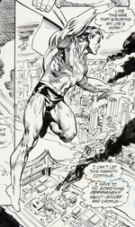 "SUPERMAN" #90 COMIC BOOK PAGE ORIGINAL ART.