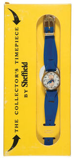 “PORKY PIG” BOXED SHEFFIELD WATCH WITH CLEAR BACK.