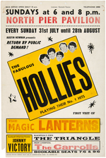 "THE FABULOUS HOLLIES" CONCERT POSTER.