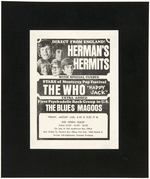 HERMAN'S HERMITS CONCERT HANDBILL PAIR.