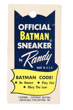 "BATMAN SNEAKER BY RANDY" BOXED & WITH RING.