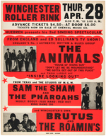 THE ANIMALS RARE CONCERT POSTER.