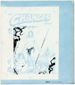 RICK GRIFFIN "CHANGES" MAGAZINE COVER PRODUCTION ART FEATURING TARZAN-LIKE CHARACTER.