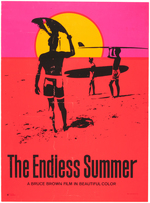 "THE ENDLESS SUMMER" SURFING MOVIE DAY-GLO MOVIE POSTER.