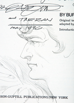 "TARZAN OF THE APES" BURNE HOGARTH BOOK WITH ORIGINAL TARZAN SKETCH.