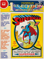 "SUPERMAN - FAMOUS 1st EDITION" REPRINT COMIC BOOK SIGNED BY JOE SHUSTER.