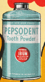 DISNEY CHARACTERS "PEPSODENT PASTE & POWDER" STORE DISPLAY SIGN.
