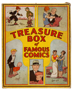 "TREASURE BOX OF FAMOUS COMICS" COMIC STRIP REPRINT BOOK BOXED SET.
