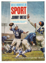 "AURORA GREAT MOMENTS IN SPORT - JOHNNY UNITAS" FACTORY-SEALED BOXED MODEL KIT.