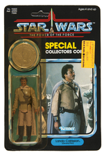 "STAR WARS - THE POWER OF THE FORCE" LANDO CALRISSIAN GENERAL PILOT CARDED ACTION FIGURE.