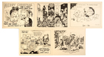 1939 KING FEATURES SYNDICATE PROMOTIONAL COMIC STRIP CHARACTER CHRISTMAS CARDS SET.