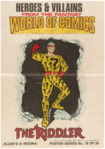 DC COMICS "HEROES & VILLAINS" NEW ZEALAND GUM POSTER SET.