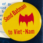 "BATMAN" SALESMAN'S SAMPLE PIN-BACK BUTTON BOARD.