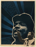 BEAUTIFUL EMORY DOUGLAS BLACK PANTHER PARTY POSTER FEATURING MARTYR FRED HAMPTON.
