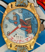 SUPERMAN JAPANESE TOY WATCH FULL DISPLAY.