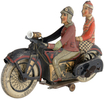 TIPP & CO. MOTORCYCLE WITH FEMALE PASSENGER WIND-UP.