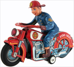 "FIRE PATROL" BOXED BATTERY-OPERATED MOTORCYCLE.