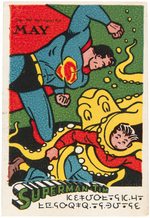 "SUPERMAN-TIM" SEPTEMBER 1947 MAGAZINE WITH STAMP.