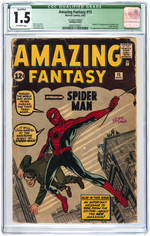 "AMAZING FANTASY" #15 AUGUST 1962 CGC QUALIFIED 1.5 FAIR/GOOD (FIRST SPIDER-MAN).