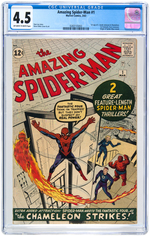 "AMAZING SPIDER-MAN" #1 MARCH 1963 CGC 4.5 VG+.