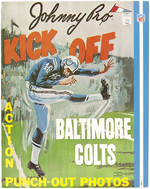 BALTIMORE COLTS - JOHNNY PRO KICK-OFF ACTION PUNCH-OUT PHOTOS."
