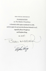 "FRANKENSTEIN" LIMITED EDITION SIGNED & NUMBERED HARDCOVER SIGNED BY BERNI WRIGHTSON & STEPHEN KING.