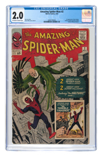 "AMAZING SPIDER-MAN" #2 MAY 1963 CGC 2.0 GOOD (FIRST VULTURE).