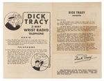 "DICK TRACY WRIST RADIO" BOXED SET.