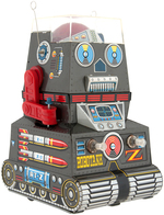 "ROBOTANK-Z" BATTERY-OPERATED ROBOT (DARK COLOR VARIETY).