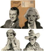 QUAKER OATS MOVIE STAR STANDEES WITH ENVELOPE.