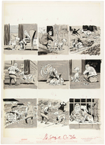 "MAD" #46 GEORGE WOODBRIDGE CARTOON ORIGINAL ART.