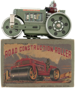 ROBBY THE ROBOT BOXED "ROAD CONSTRUCTION ROLLER" BOXED BATTERY-OPERATED TOY.