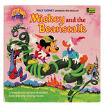 "MICKEY AND THE BEANSTALK" RECORD COVER ORIGINAL ART FEATURING MICKEY MOUSE, DONALD DUCK & GOOFY.