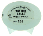"THE MAN FROM U.N.C.L.E. - SECRET AGENT" BRADLEY WATCH IN RARE PLASTIC CASE.