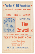 THE COWSILLS 1969 CONCERT POSTER.