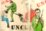 "THE MAN FROM U.N.C.L.E." RARE HANGING SHOE RACK.