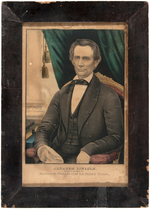 LINCOLN 1860 CAMPAIGN PRINT BY KELLOGG IN ORIGINAL FRAME.