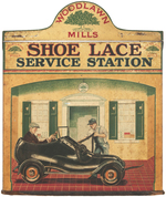"WOODLAWN MILLS - SHOE LACE SERVICE STATION" STORE DISPLAY.