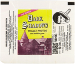 "DARK SHADOWS 2ND SERIES" PHILADELPHIA CHEWING GUM CARD SET WITH WRAPPER.
