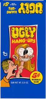 "UGLY HANG-UPS" TOPPS VAULT DISPLAY BOX UNCUT SHEET.