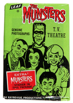 "THE MUNSTERS" LEAF FULL TRADING CARD DISPLAY BOX IN HIGH GRADE.