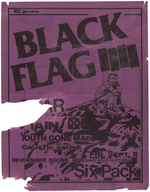 PUNK ROCK CONCERT FLYERS FEATURING BLACK FLAG.