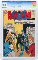 "BATMAN" #157 AUGUST 1963 CGC 9.0 VF/NM.