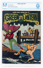 "GREEN LANTERN" #9 FALL 1943 CBCS 5.5 FINE-.