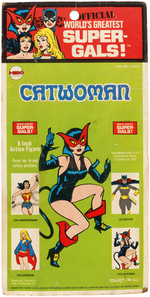 EARLY ISSUE MEGO CARDED CATWOMAN WITH SCREEN PRINTED SUIT.