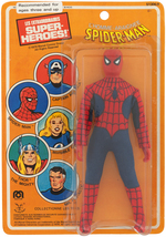 MEGO SPIDERMAN ON PIN PIN CARD.