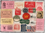 LABELS AND UNGUMMED STICKERS GRAPHIC GROUP OF 115 PIECES FROM 1898-1904 ERA ST. LOUIS ADVERTISERS.