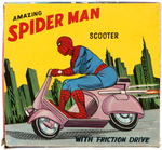 "AMAZING SPIDER-MAN SCOOTER" BOXED MARX FRICTION TOY.
