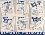 "NATIONAL - BUCK ROGERS & FIRECRAFTS KITS" FIREWORKS PROMOTIONAL KIT.