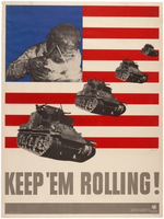 WORLD WAR II "KEEP 'EM ROLLING!" POSTER SET.